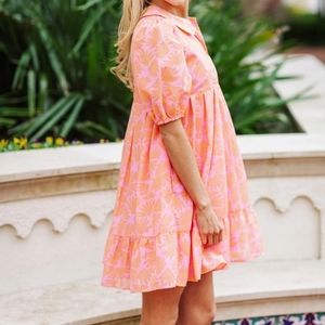 J. Marie Andi Collared Silk Blend Dress